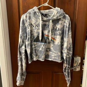Pink Floyd cropped tie dye band sweatshirt size XL